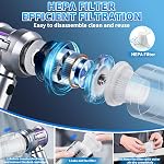 Car Vacuum Cleaner, 22000Pa Powerful Suction Handheld Vacuum Cordless with Brushless Motor, 11-in-1 Portable Hand Held Vacuum Rechargeable Air Duster/Blower/Pump for Pet Hair Removal, Car, Home