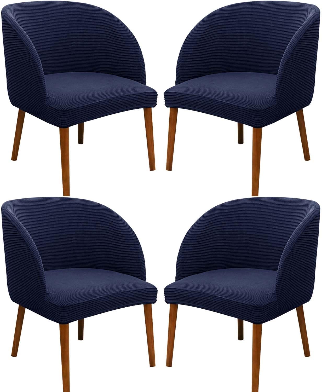 Set di 1/2/4/6 coprisedia elastici universali per sedie da pranzo, rotonde, protezione elastica per casa e ufficio, colore n. 9, dimensioni: standard