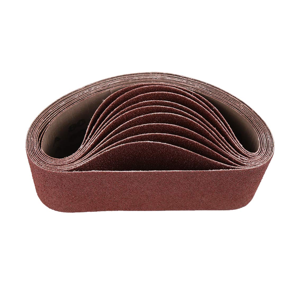 sourcingmap 3x18 Inch 80 Grit Aluminum Oxide Sanding Belt Sandpaper 10 Pcs - Image 4