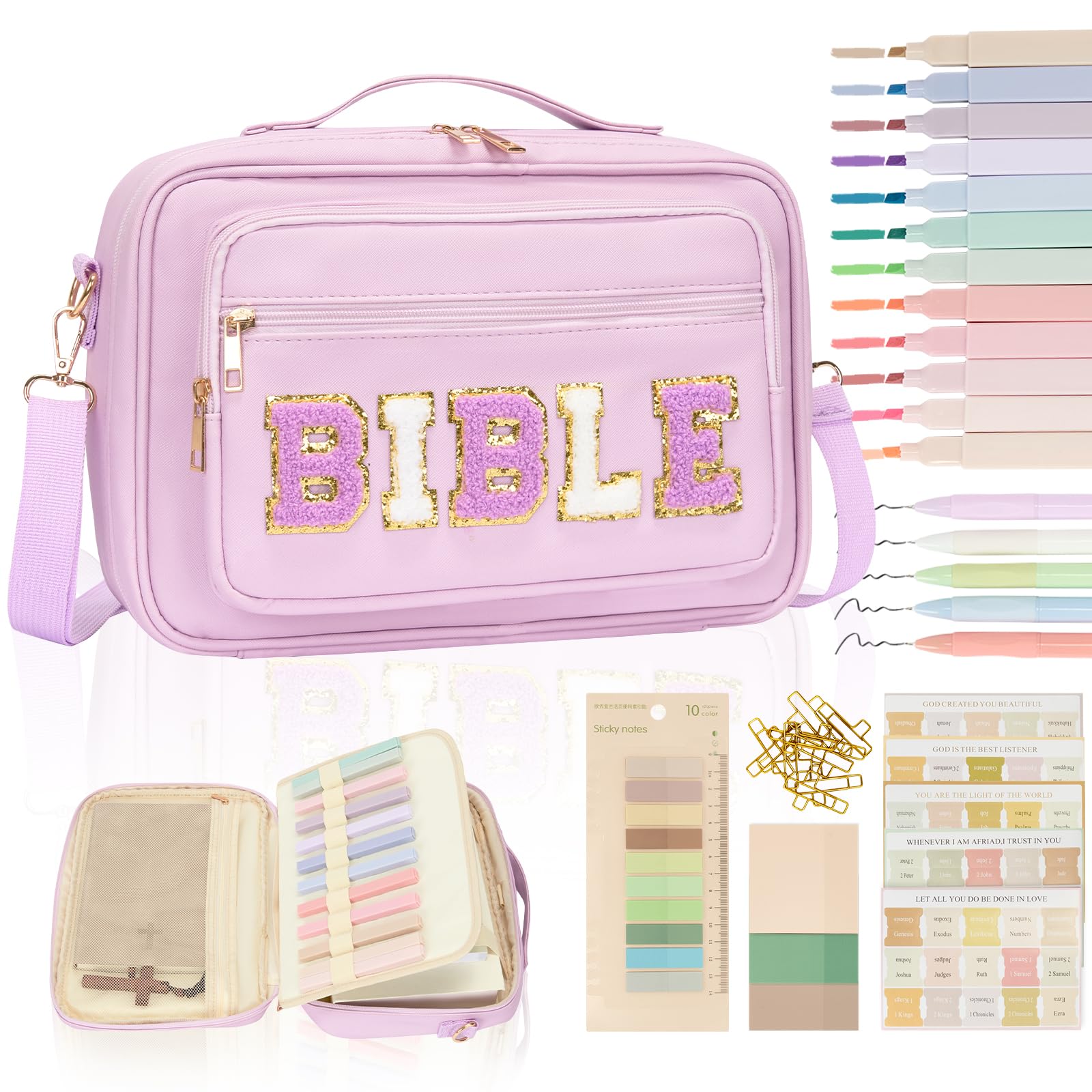 Bible Cover Case for Women Bible Bag Bible Study Supplies Leather Bible Case Western Bible Tote Bag Christian Gifts for Girls