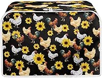 Vista 35 de Dolyues Cubierta para tostadora con estampado de pollo, 4 rebanadas, cubiertas para electrodomésticos pequeños de cocina, protección contra el polvo