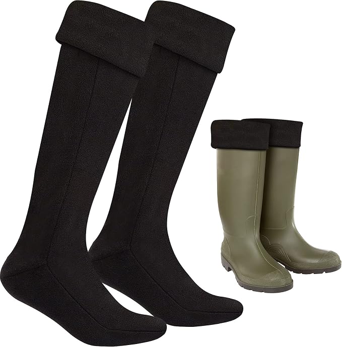 Calzini per Stivali Unisex per Adulti Calzini Termici Invernali Lunghi in  Pile Originale Wellington Calzini Caldi Calzini Stivali Wellie per Donne  Uomini (Nero, L) : Amazon.it: Abbigliamento