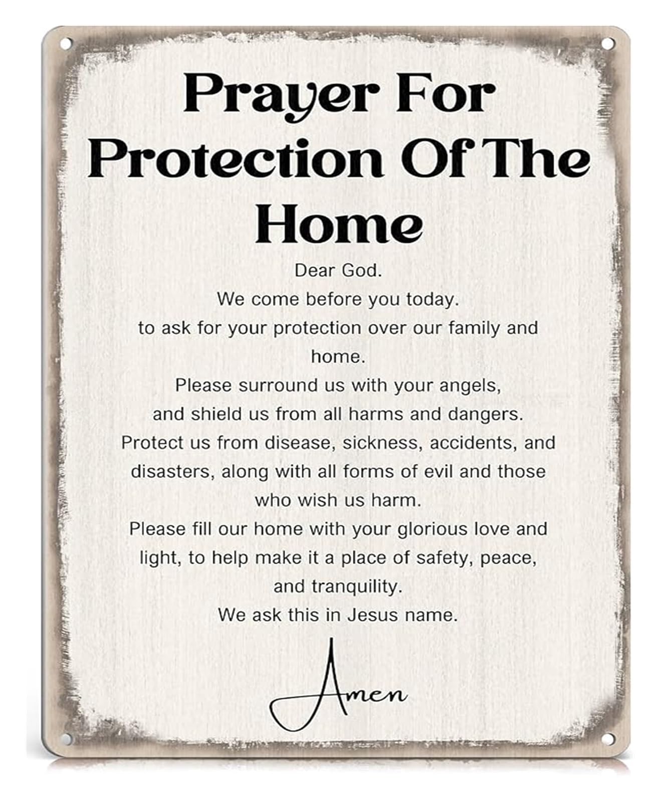IDGTTLDF Vintage Faith-Based Sign Inspirational Quote Aluminum Metal Tin Sign for Living Room 8 X 12 in