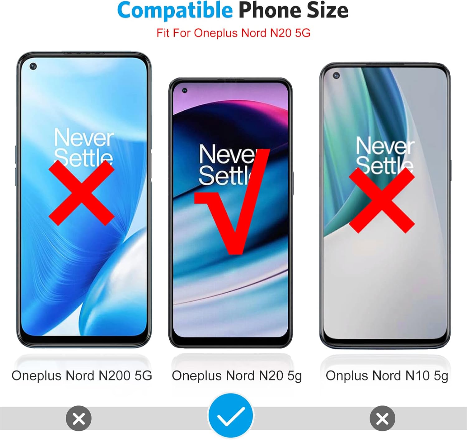 OMOTON [3 pack] Screen Protector Compatible for OnePlus Nord N20 5G, Tempered Glasses Screen Protector - Easy Installation/Case Friendly/Sensitive Touch【Not for Nord N200】