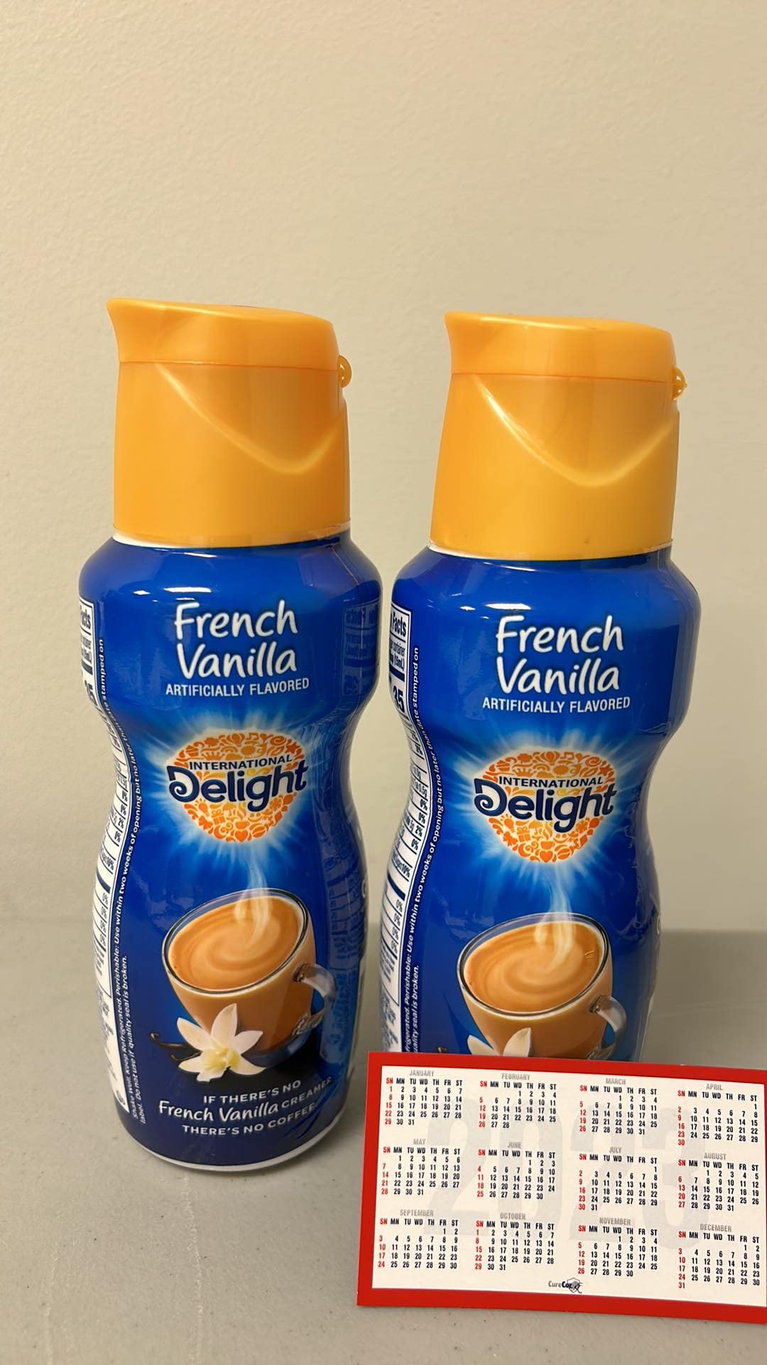My Sunshine Coffee Creamer Bundle - Includes Two (2) 16 fl oz Bottle of International Delight French Vanilla and One Authentic CureCor Collective Sticker!