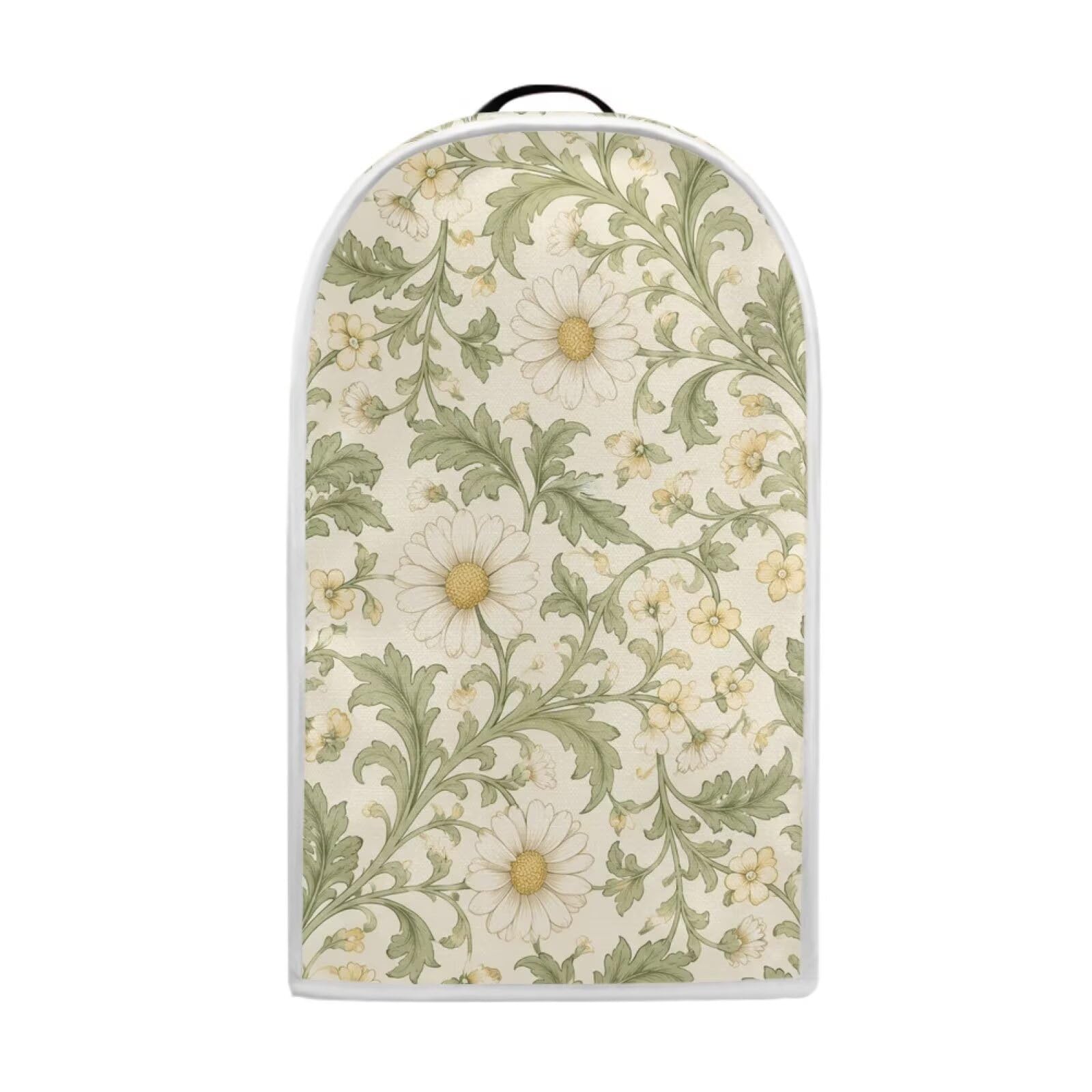 Talayituse White Daisy Floral Print Blender Dust Cover, Fingerprint Protection Cover for Stand Mixer or Coffee Machine, Home Kitchen Appliance Covers for Stain Dust Resistant Supplies