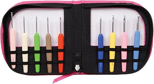 Knitter's Pride - Juego de ganchos de ganchillo de aluminio con ondas