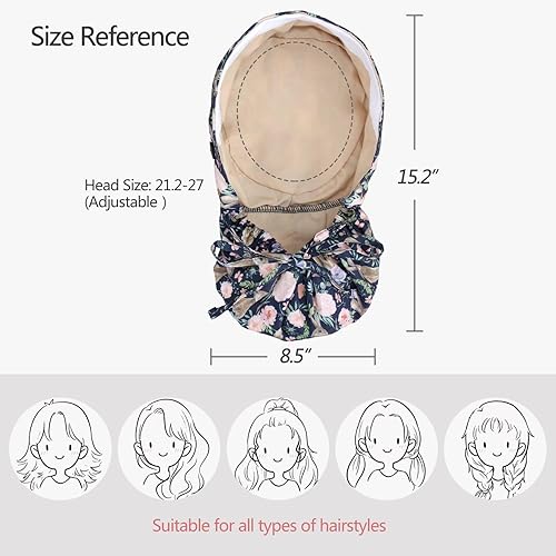 Miniatura 3 de Gorra de trabajo ajustable con botón, gorro de trabajo de algodón, banda para el sudor con bolsillo para cola de caballo, lazo elástico