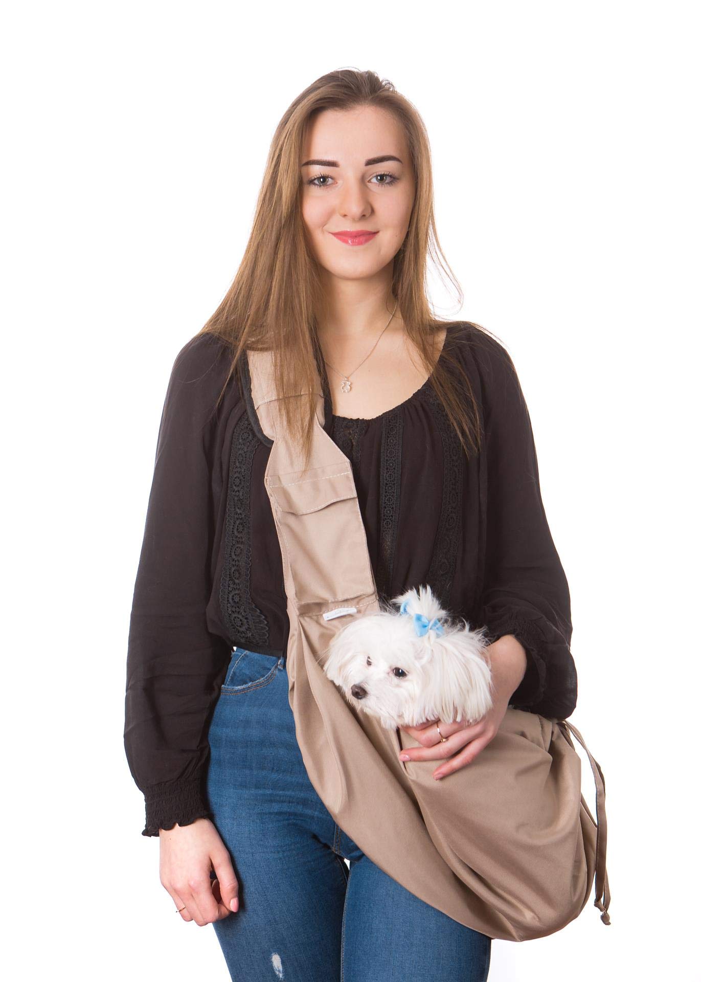 Pañuelo de transporte para perro, gato y mascota, bolso de hombro con bolsa de transporte para perros