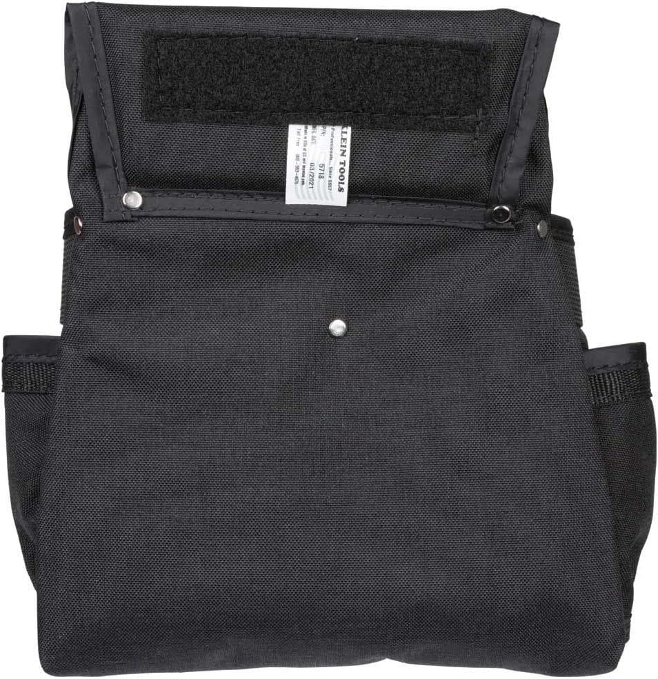 Bеѕt Rеvіеw Klein Tools 5718 Tool Pouch, PowerLine Series Utility Pouch Fits Tool Belts to 2.5-Inch, Strong Rivet Reinforced Stitching, Wide 8-Pocket
