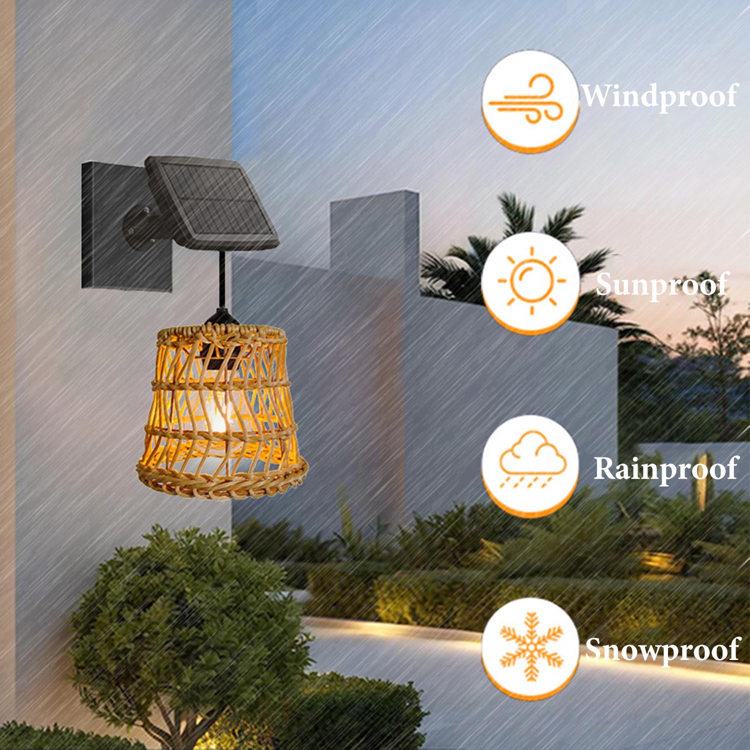 OOWOKS Solarlampen für Außen mit Bewegungsmelder 2 Stück Hängend Wandleuchte Außen mit 4 Modi IP44 Wasserdicht Vintage Hängelampe ohne Strom mit Solarpanel 3000K für Balkon Garten Terrasse
