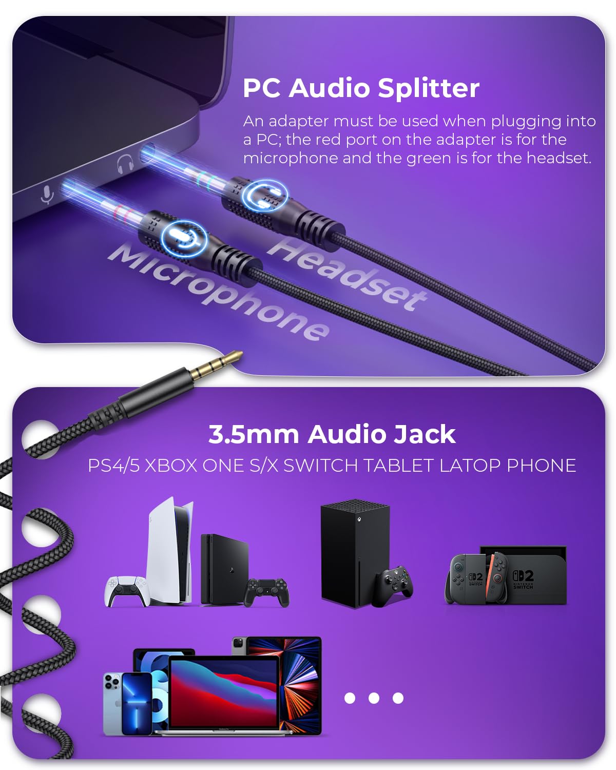 havit Cuffie da gaming stereo metallizzate con ingresso jack ausiliario 3,5 mm per PS4 HV-H2002D nero