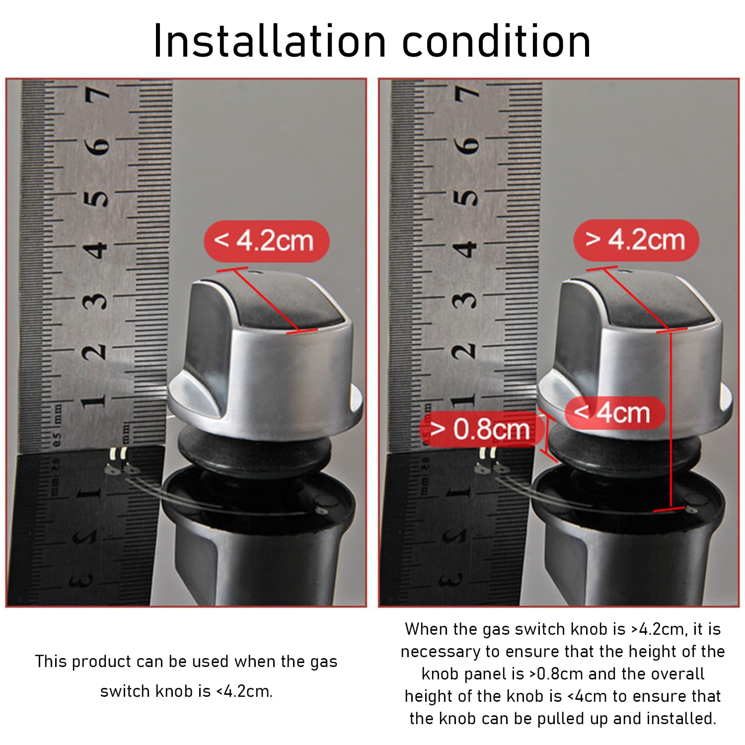 8 Pcs Safety Stove Knobs, Toddler Protection Safety Knobs, Stove Switch Protector Cover, Oven Toddler Safety Cover, Stove Protector Knob, Cookware Protector Swivel Cover (Transparent Color, Black) - Image 4