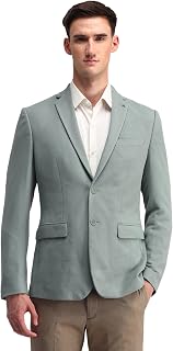 Arrow Men's Green Self Design Notch Collar Long Sleeve Formal Polyester Slim Fit Blazer Price In India