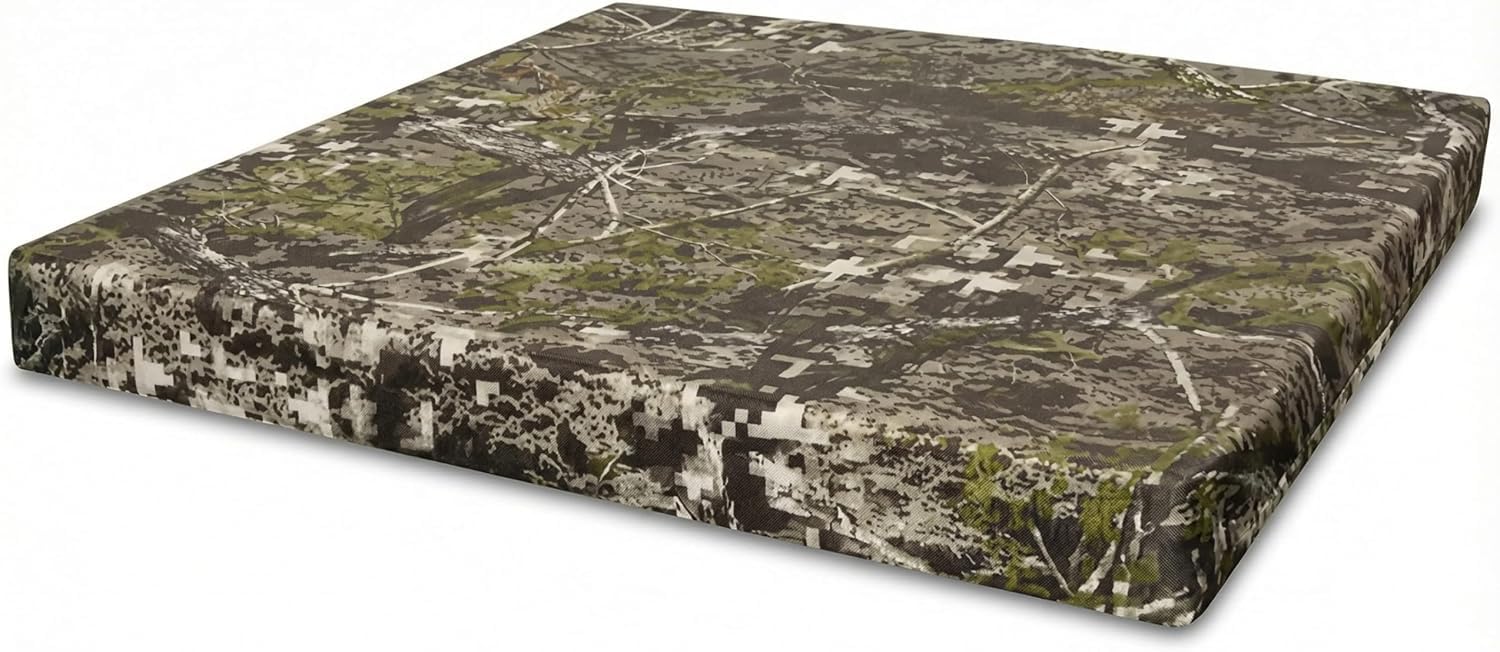 MOTHER LAND Waterproof Seat Pad Indoor & Outdoor Garden Rattan Furniture Foam Pad with Removable Zipper Cover 4cm Thickness (56 x 56 cm / 22" x 22", Bird Camouflage) — image 1