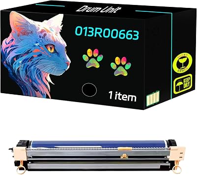 High Yield 013R00663 013R00664 Drum Unit Compatible for Xerox Color 550 560 570 C60 C70 Printers, Print Clearly 1 Pack Black