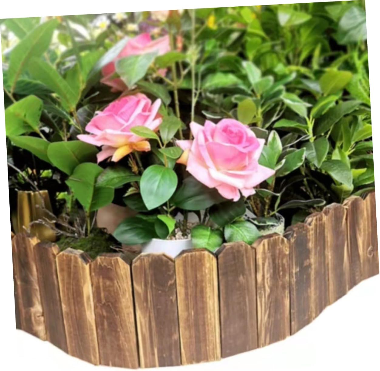 POPETPOP Garden Fence Edging Border Decorative Lawn Edging for Landscaping Flexible and Easy to Install for Dividing Garden Sections High