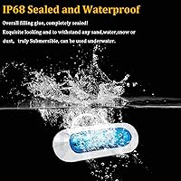Vista 2 de PSEQT Luces LED marinas impermeables de 3.8 pulgadas, luces LED marinas de cortesía, luz de navegación, popa de popa de cabina, iluminación