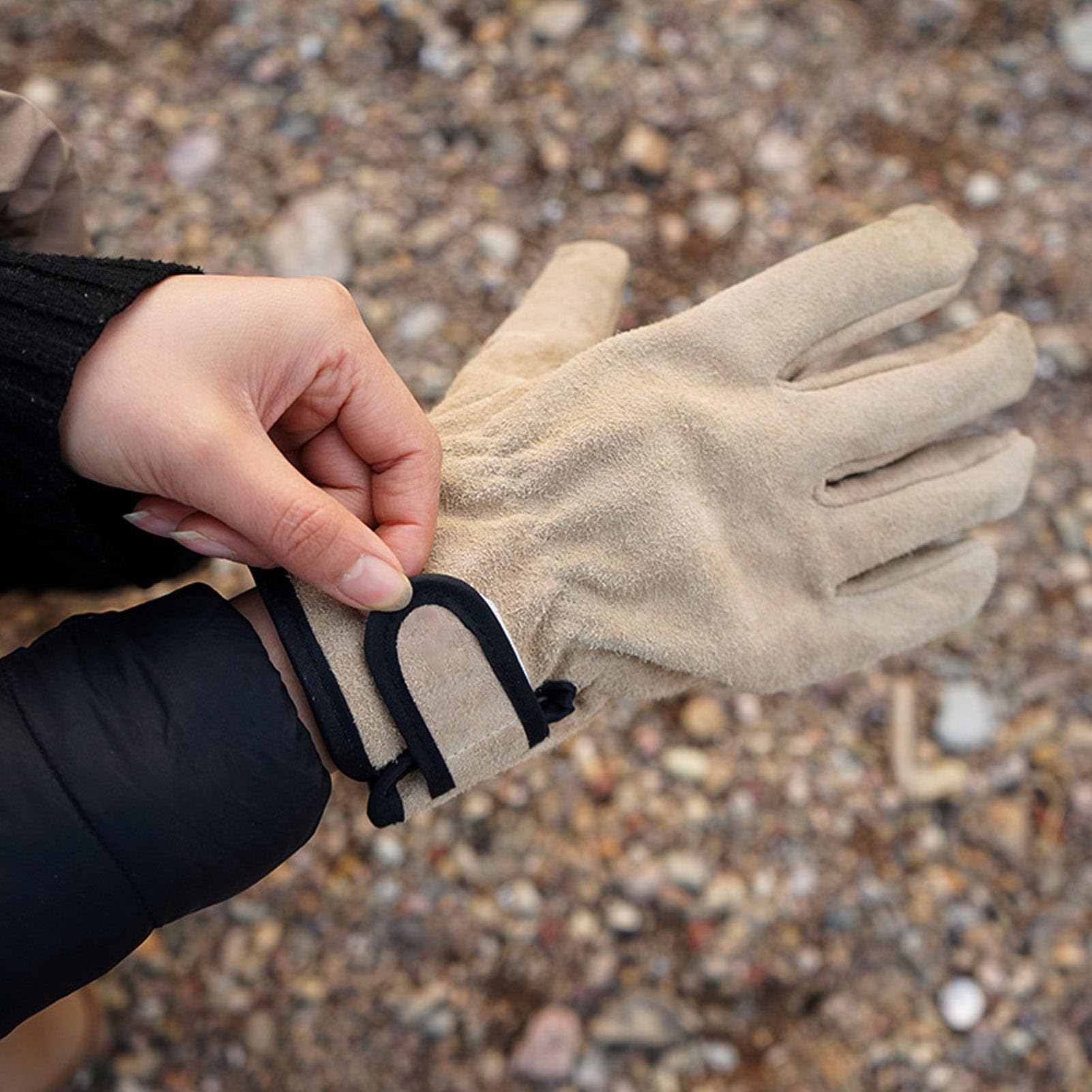Gants de Barbecue, Gants de Travail en Cuir de Veau d'isolation pour la Soudure pour l'agriculture