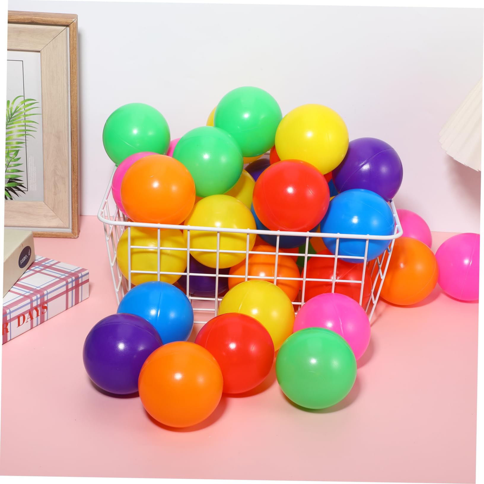 TOYANDONA 100 Piezas Bolas Oceánicas Infantiles de Coloridas y Reutilizables para Piscina y Piscina de Bolas Divertido para Fiestas y Parques Recreativos Color Aleatorio