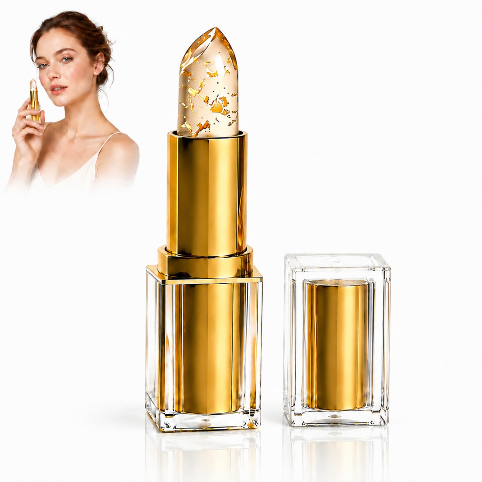 MVC 𝓚𝓲𝓿𝓸𝓻𝓪 Lipstick-pH Color Changing Lip Balm, Transferproof Long-Lasting Hydration Tinted Lip Balm for Older Women, Moisturizing Natural Tint 1PC