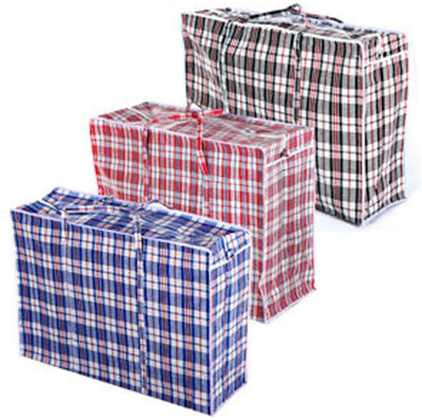 Dina Housewares REUSABLE LAUNDRY STORAGE SHOPPING BAGS ECO ZIPPED STRONG MEDIUM LARGE (Small)