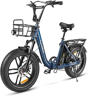 SAMEBIKE C05 Pro Bicicleta Electrica para Adultos, 20 * 4.0 Fat Tire E-Bike Bateria 36V13Ah 7-Velocidades Alcance máximo 60-120KM para Desplazamientos y Excursiones