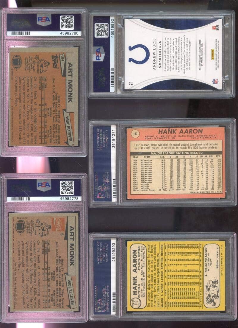 1969 Topps #100 Hank Aaron Atlanta Braves PSA 2 Graded Baseball Card MLB
