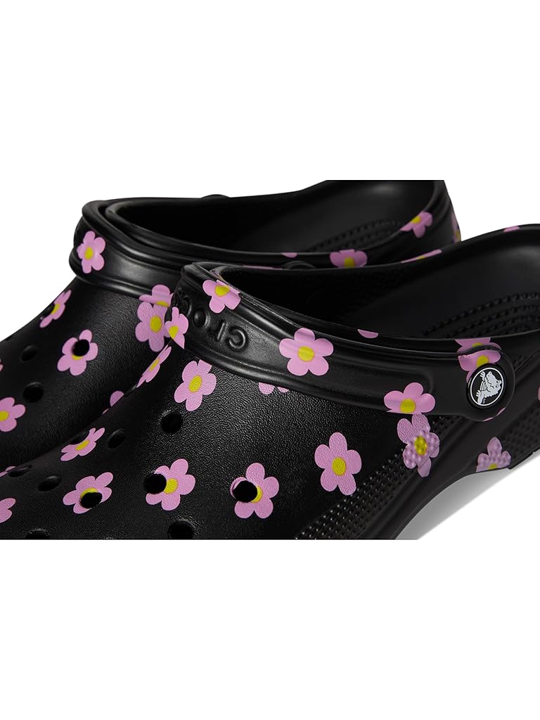 Black Crocs Classic Clog - Seasonal Graphic