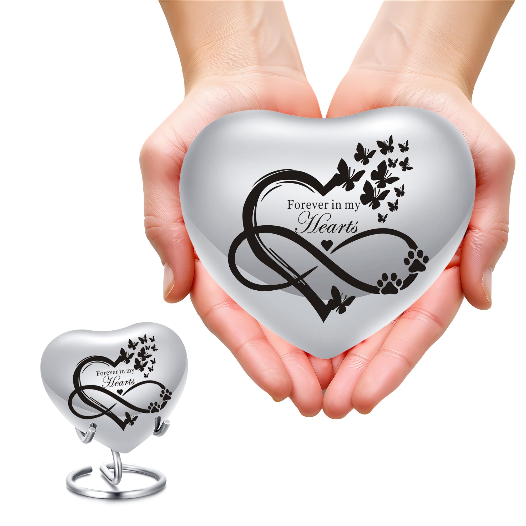 QGJNSGC Heart Shaped Urns for Human Ashes, Small Urns for Pet Ashes Heart Shaped Urn for Cat Dog Ashes Mini Urn