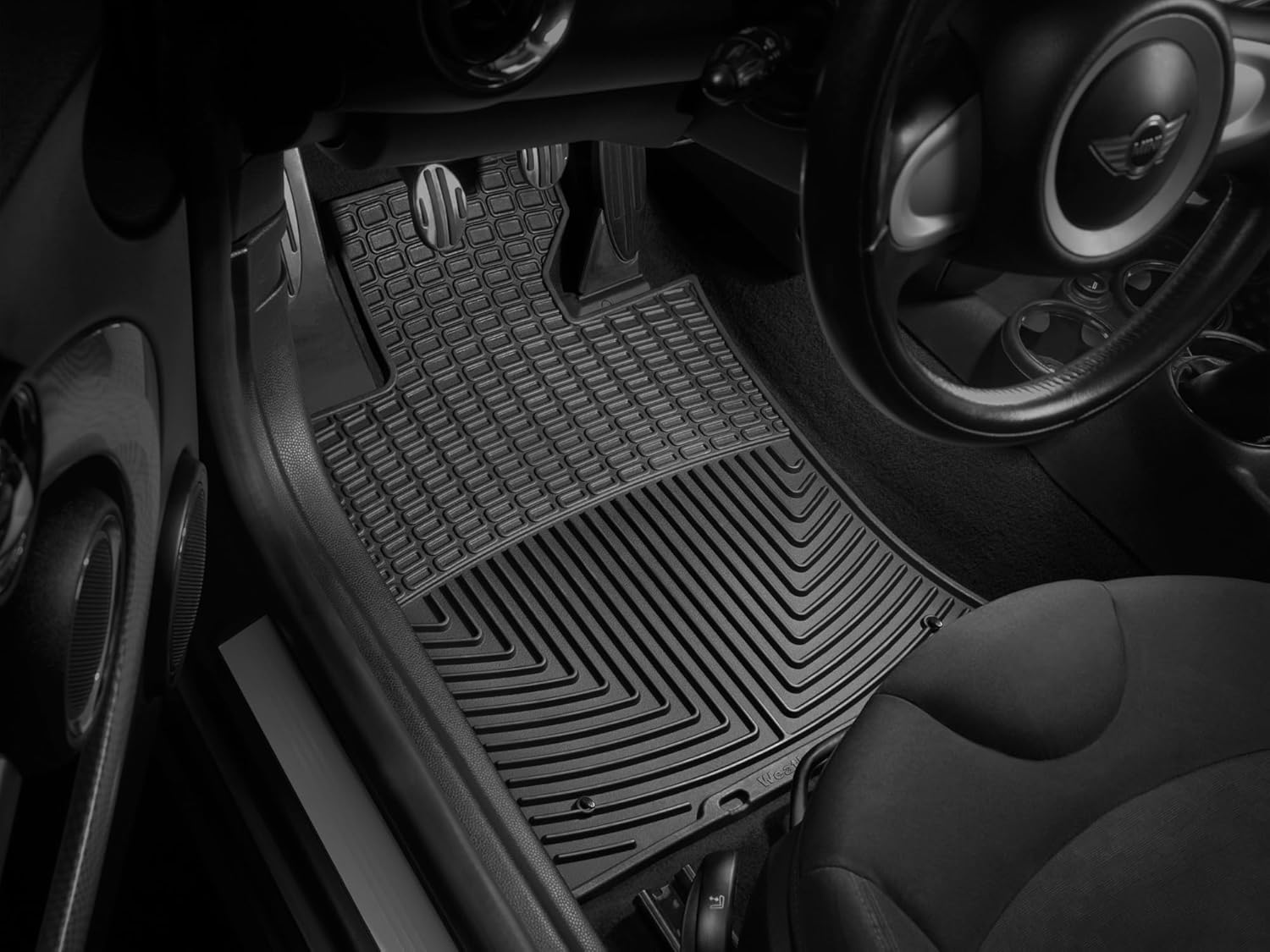 WeatherTech All-Weather Floor Mats for MINI Cooper, Coupe, Convertible - 1st Row (W183), Black