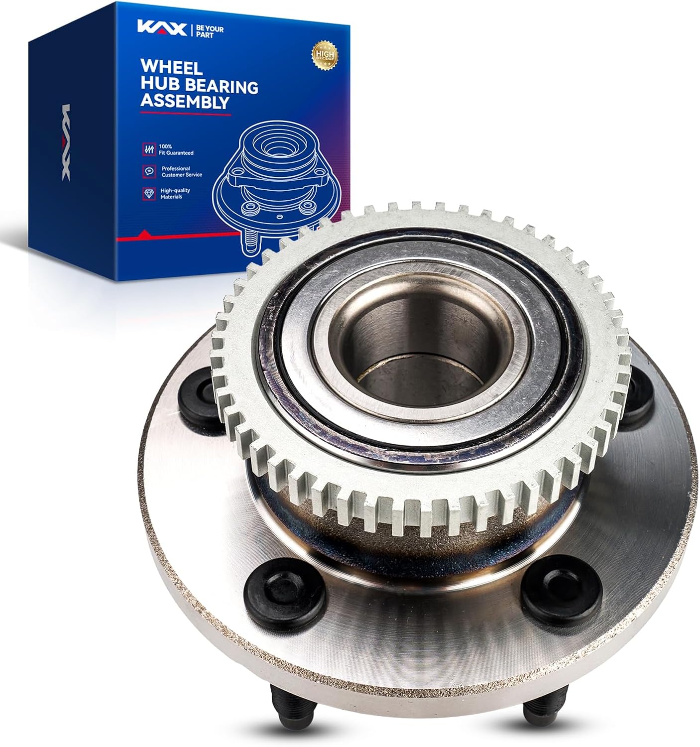 KAX 513221 Front Wheel Bearing Hub Assembly Compatible with Ford Mustang 2005-2014, Avanti Avanti 2005-2007 Wheel Hub Bearing 5 Lug