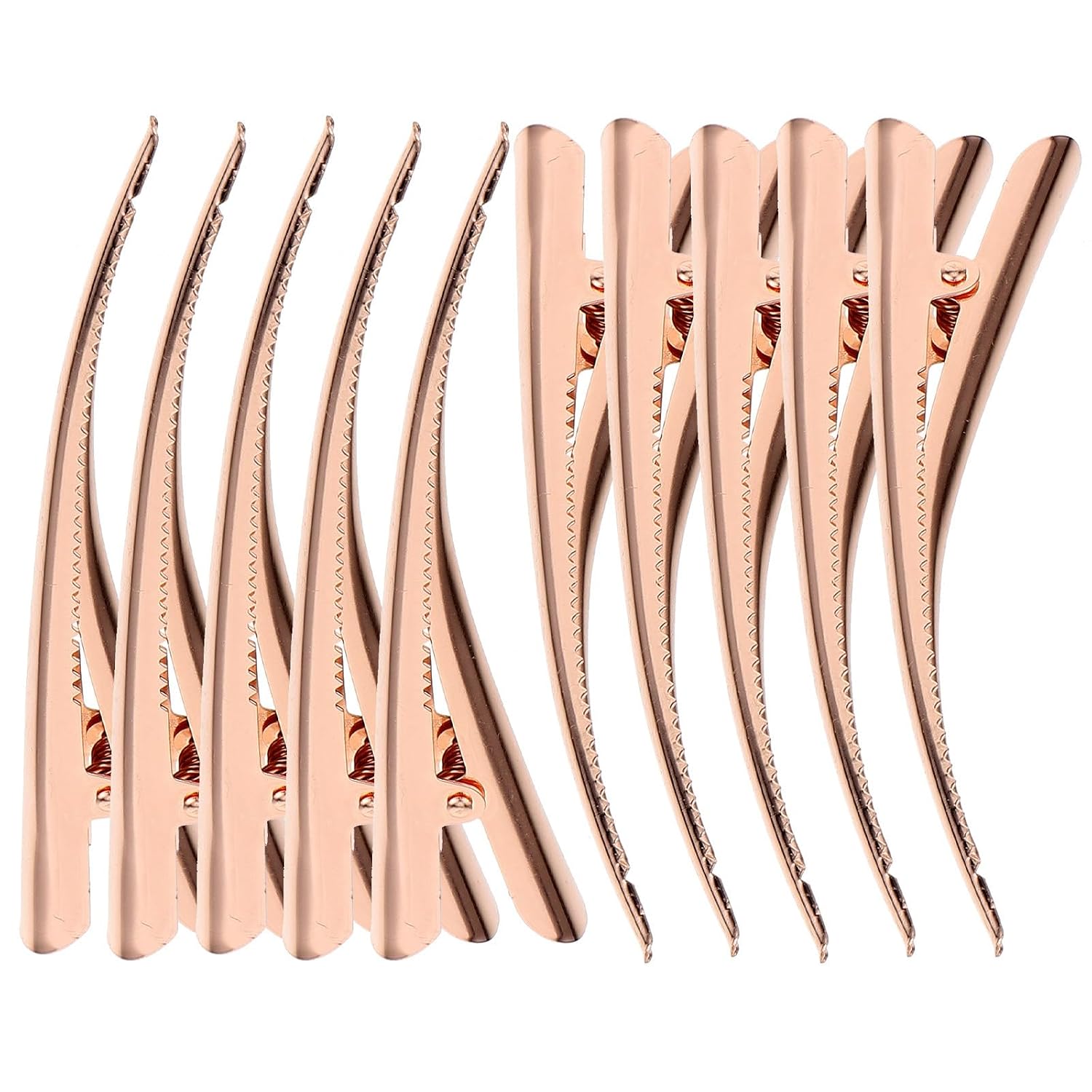 COLLBATH Large Metal Hair Clips Non-slip Hair Sectioning Clips 10pcs for Women Lightweight Hairpin for Hairdressing and Applying Make-up