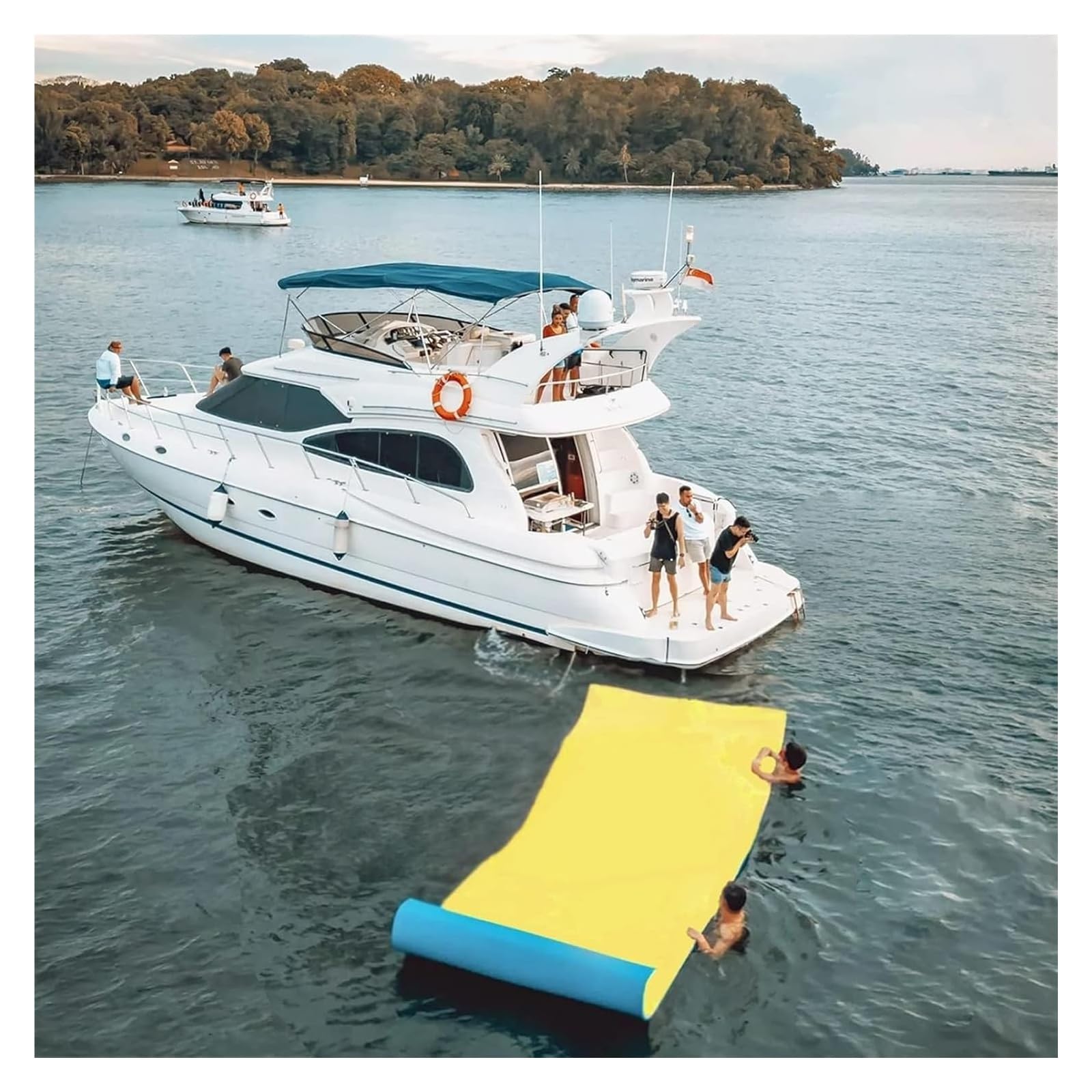 Tappetino galleggiante in schiuma per attività acquatiche, lago, piscina, spiaggia, resistente e portatile
