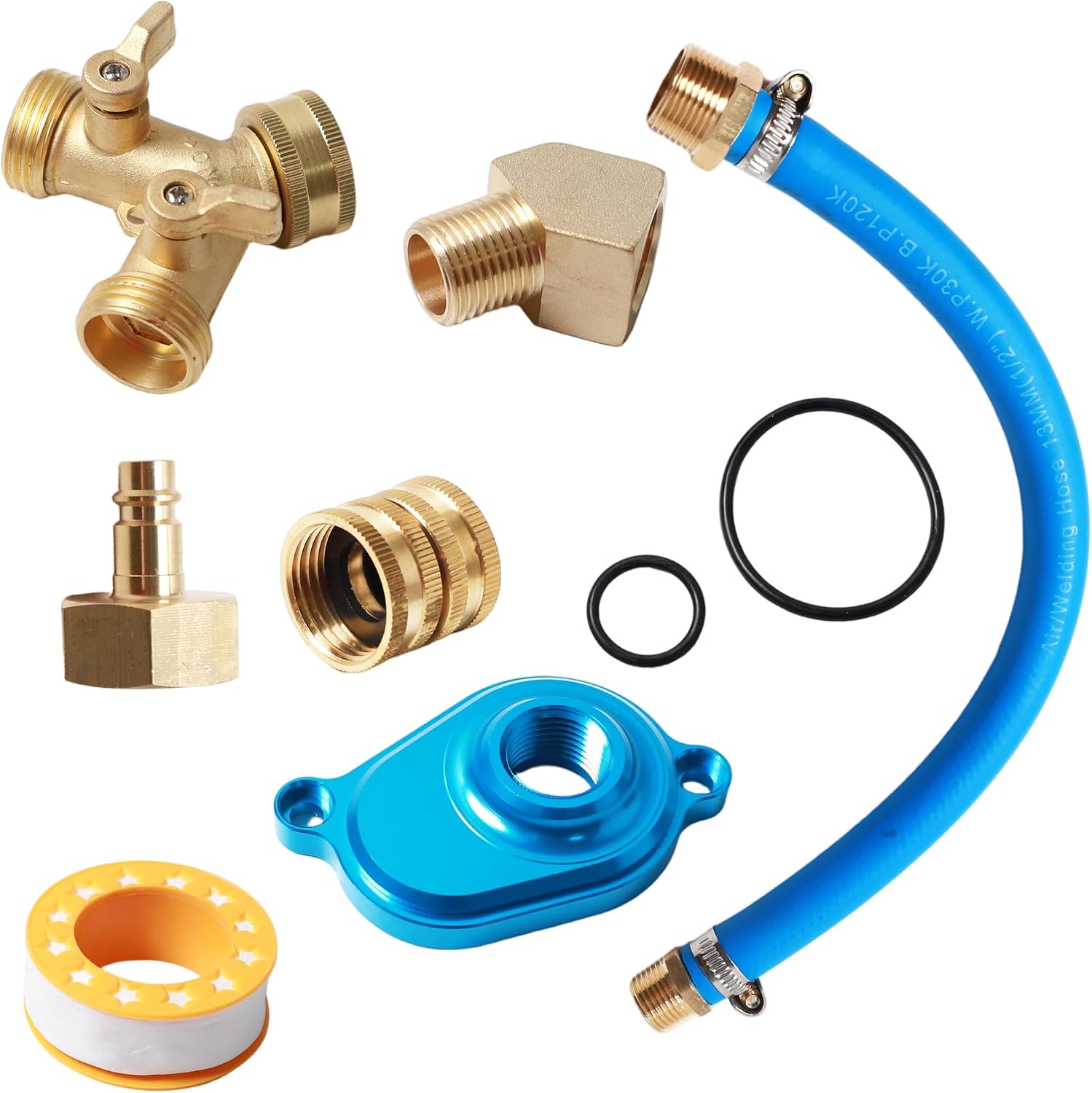 Restore Flow Efficiency Cooling System Flush Kit 12345678912 Compatible with Ford 6.0L Diesel (VT365 VT275), Heavy Duty Reusable Tool Fits F250 F350 F450 F550 Excursion E350