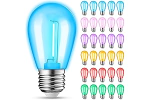 S14 Colored Light Bulbs for Outdoor String Lights