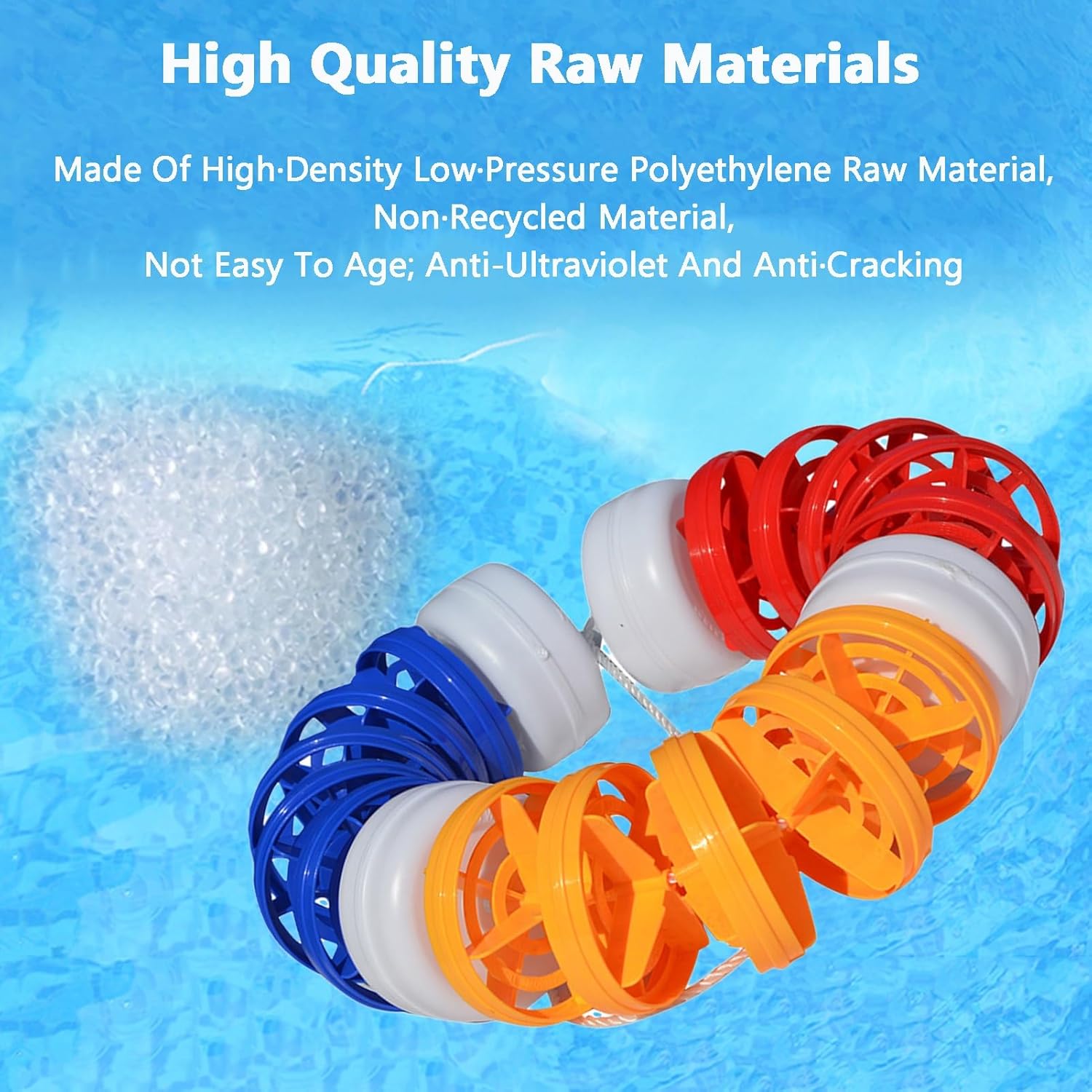 Safety Pool Lane Dividers Kit - Maple Leaf Floating Rope & Buoy, Reusable 1m/3.3ft Safety Barrier for Pools, Waterways & Beaches - Durable & Easy to Install