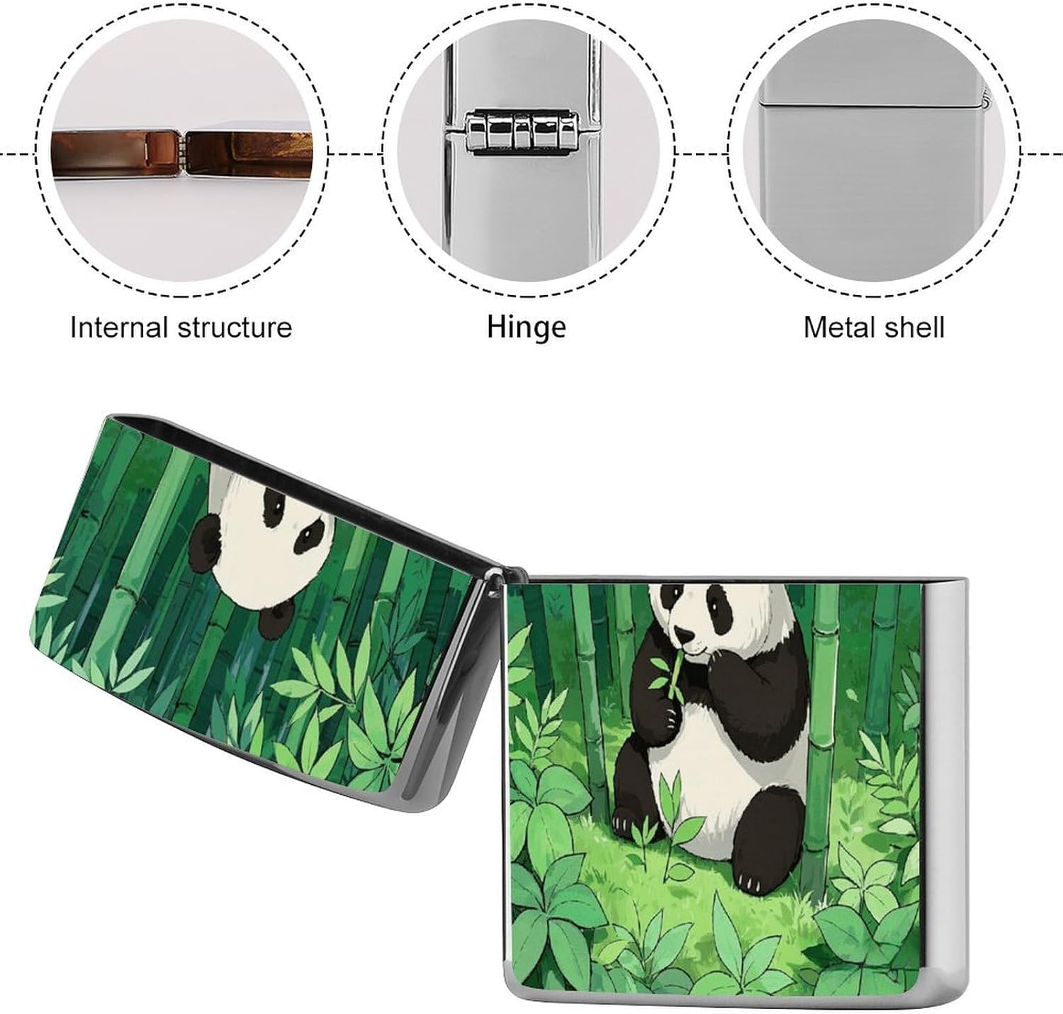 Cartoon Panda Lighter Case Cover Holder Lighter Sleeve