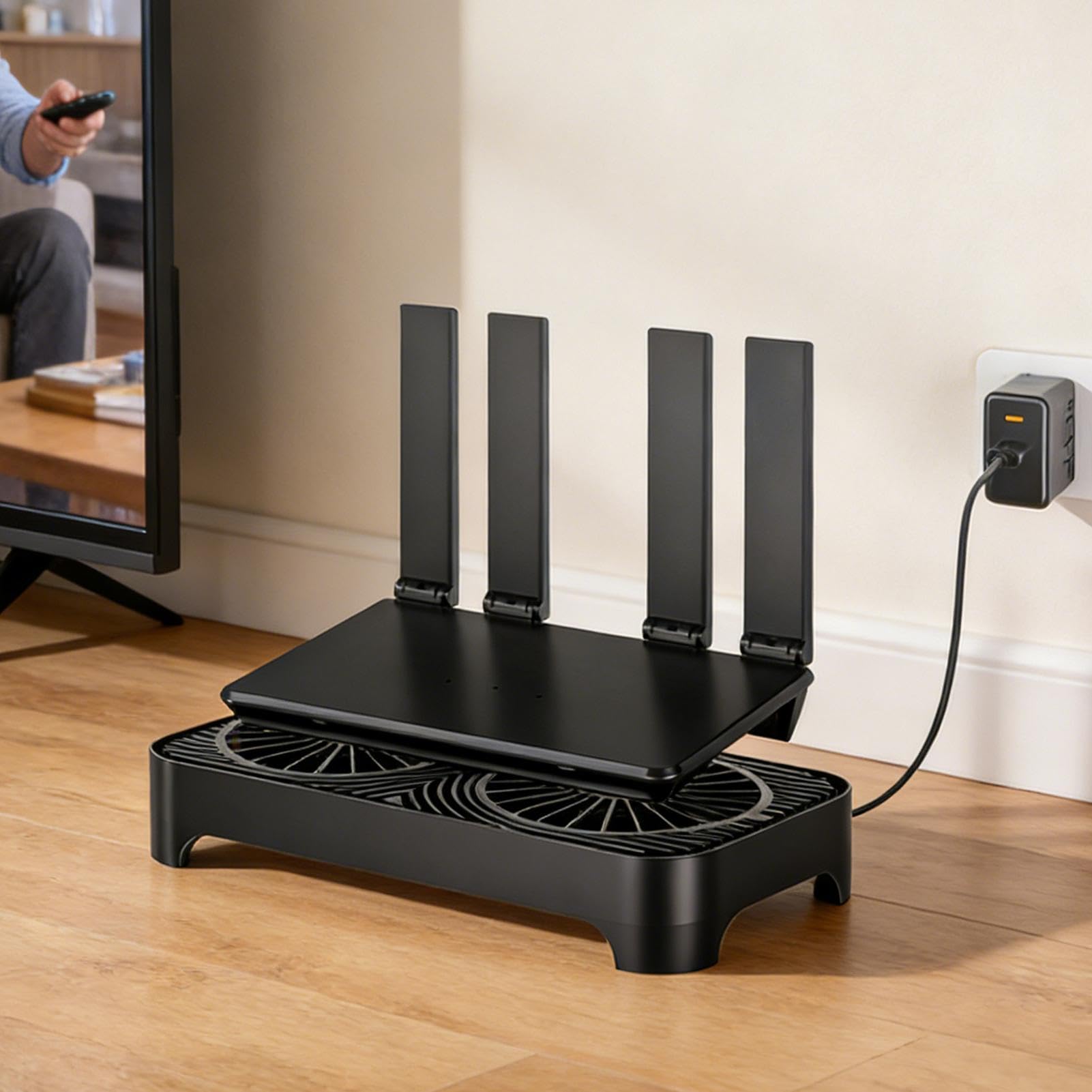 Piastra di raffreddamento antiscivolo e silenziosa per router Wi-Fi