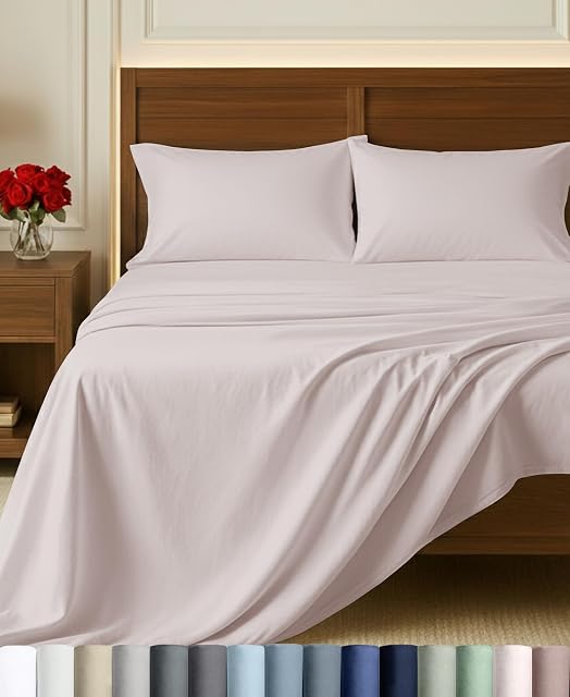 California Design Den California Design Den 100% Egyptian Cotton Queen Size Sheets Deep Pocket