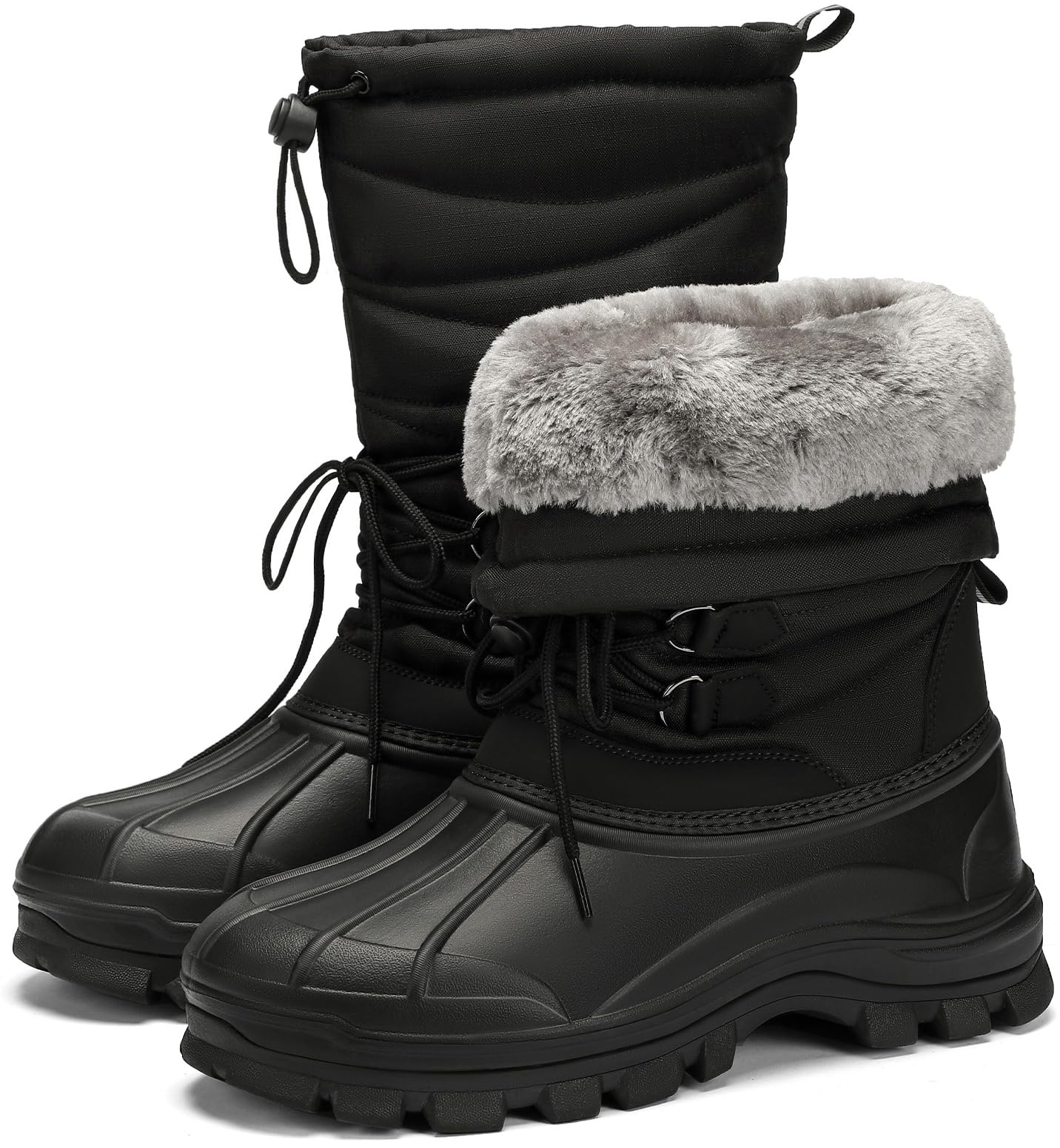 Kricely Wasserdichte Winterstiefel Herren Damen Rutschfest Schneestiefe | Warm gefütterte Schneestiefel mit rutschfester Sohle, wasserdicht. Perfekt für Spaziergänge Wanderungen und den Winteralltag.