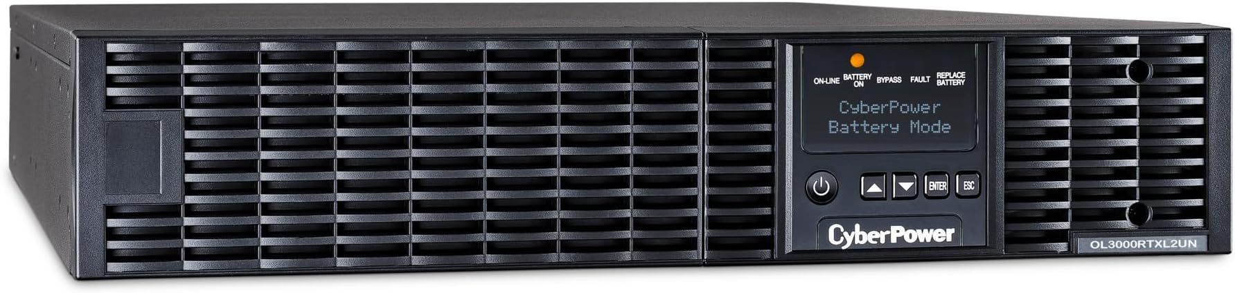 OL3000RTXL2UN 30A Smart App Online UPS Battery Backup and Surge Protector, 3000VA/2700W, 7 Outlets, 2U Rack/Tower, Pre-Installed RMCARD205, EBM Option, UL Certified