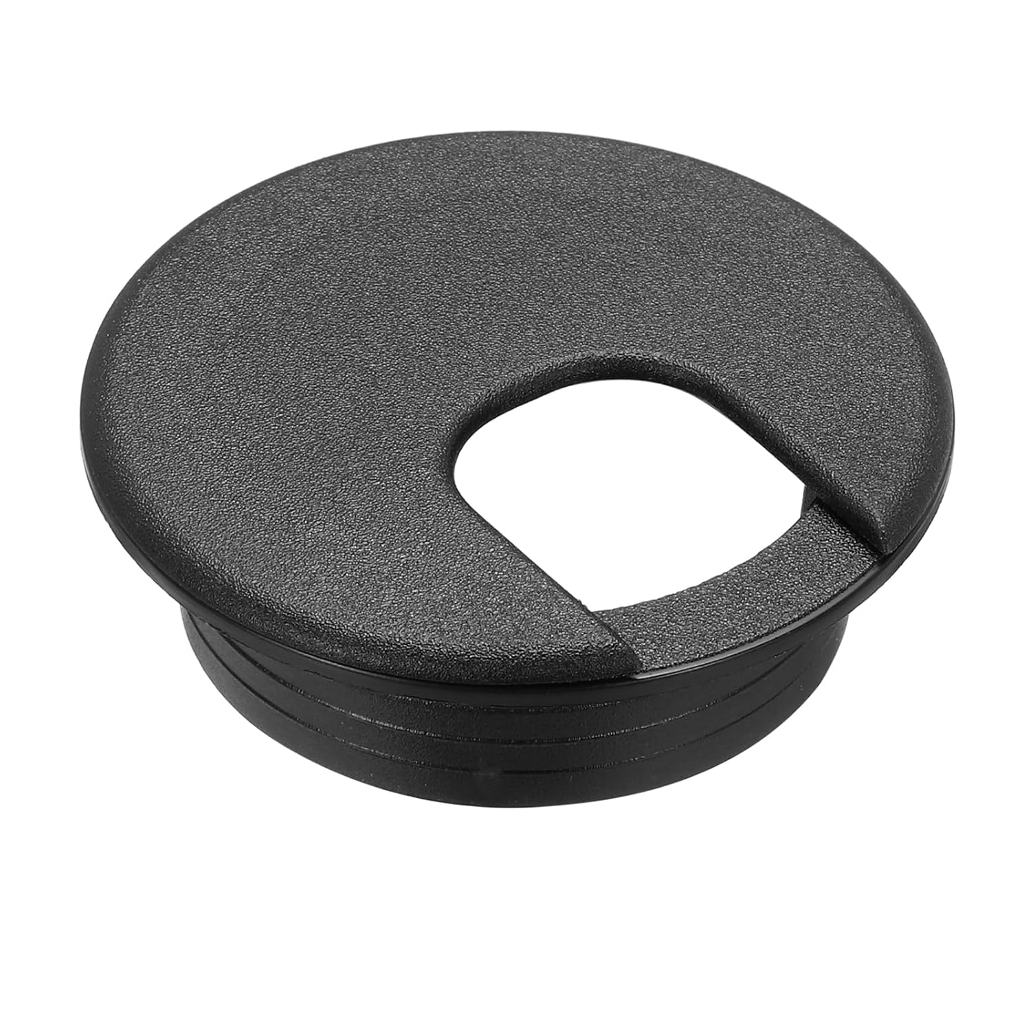 MECCANIXITY Desk Hole Grommet 2 Inch(50mm), ABS Plastic Round Desk Hole Cover Wire Cable Cord Organizer for Home Office Computer Table Cables, Black