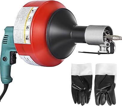 Handheld Electric Drain Cleaner 20-65 Mm Manual Pipe Unblocker Kitchen Sink Toilet Sewer Dredge Cleaning Clogs Machine 8M, 32568045432587264356454354564