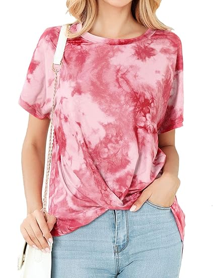 red tie dye shirt womens