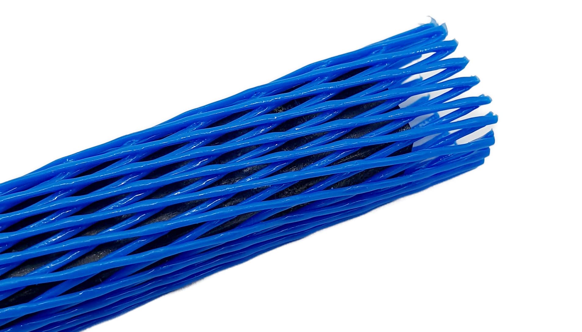 Tuyau en maille - Diamètre : 15-25 mm - Bleu - Filet de protection de surface - 20 m de découpe - Modèle 21 g/m²