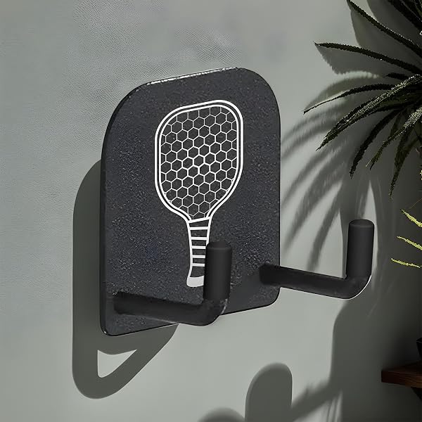 Genérico Soporte para Palas de Pádel Pickleball,Colgador para Raquetas | 2 Unidades Soporte Sin Taladros Para Raquetas Para Gimnasios Domésticos Sótano Garaje - 3