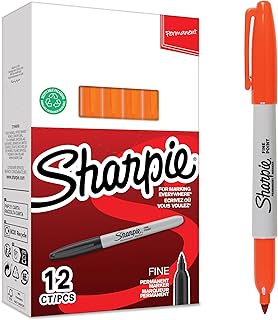 Sharpie 2025035 - Rotuladores permanentes, punta fina, caja de 12, color rosa