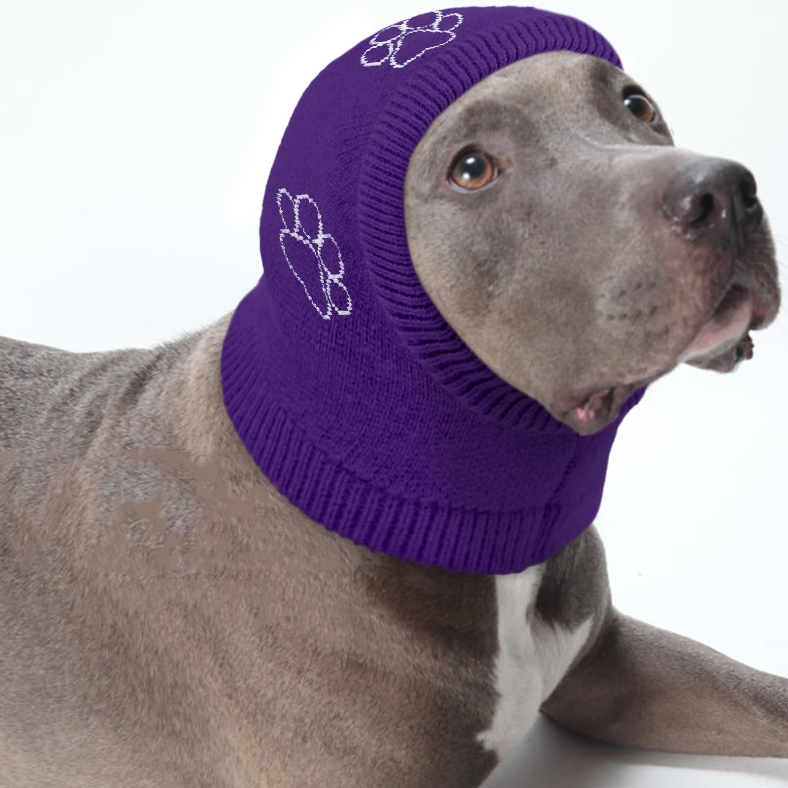Nanaki Dog Hats Calming Hoodie-Dog Ear Covers Head Cover Protector Hematomas Wraps, No Shake Ear Wrap Muffs Noise Protection, Anxiety Relief, Fireworks, Grooming, Thunderstorm, Bath, Vet Visit