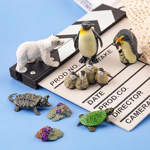 Miniatura 3 de VonkoTuo Juguetes de animales marinos, 8 piezas, figuras de animales árticos, oso polar, pingüino, tortuga, modelo, decoración de pasteles, regalos